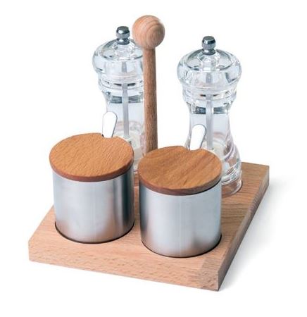 4 Pcs Acrylic Salt Spice Shaker Set