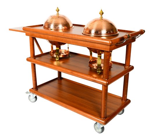 EM-112 Chafingdish Service Trolley Double Copper