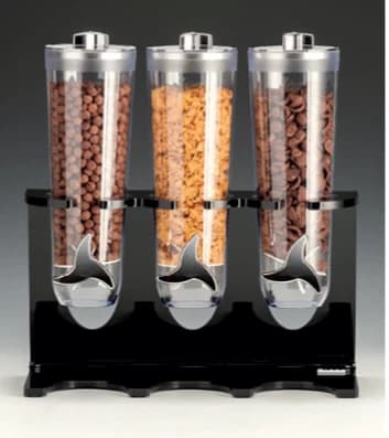 3 LÜ STANDLI CORNFLEKS ALETİ -SİYAH-BEYAZ 40*17 h 44 cm