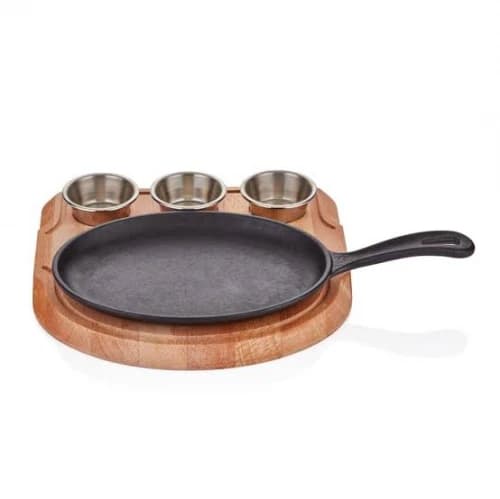 D.DEMİR OVAL SAPLI FAJİTA 24*17CM +SOSLUKLU NİHALE