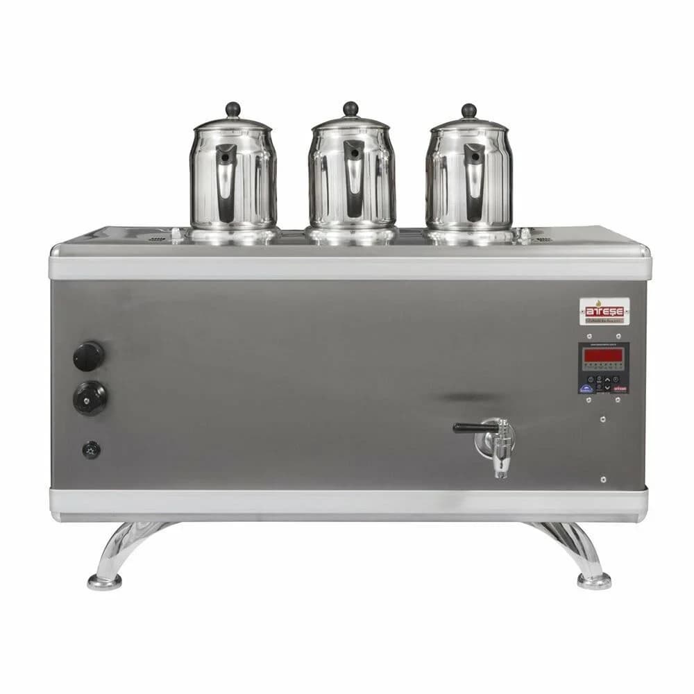 OKS-TCIGE03 COMPACT TITANIUM GAZ/ELEKTRİK 3'LÜ İNOX ÇAY MAKİNESİ