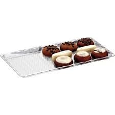 POLİCARBON PASTANE TEŞHİR TEPSİ (15x30cm)    ŞEFFAF-SİYAH-BEYAZ