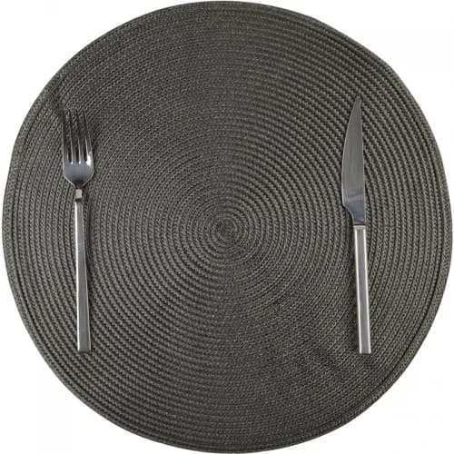 AMERİKAN SERVİS YUVARLAK PVC SİYAH (38 cm)