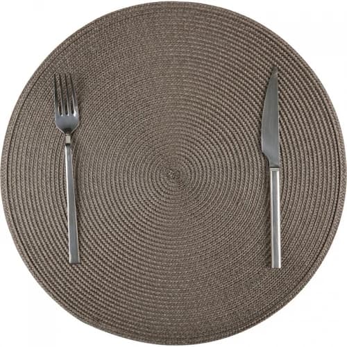 AMERİKAN SERVİS YUVARLAK PVC KAHVE (38 cm)