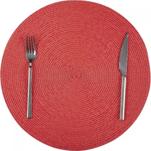 AMERİKAN SERVİS YUVARLAK PVC KIRMIZI (38 cm)