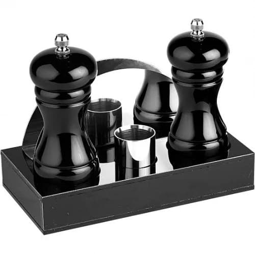 4,LÜ MENAJ SET 18,5X9,5 H3 CM KIRMIZI-SİYAH-BEYAZ