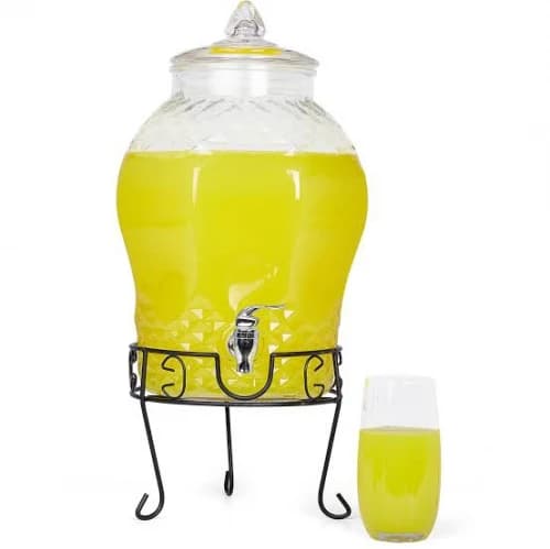 CAM ŞERBETLİK MUSLUKLU 6 LT