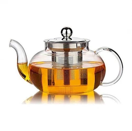 ÇELİK SÜZGEÇLİ CAM DEMLİK 400 ML