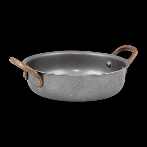 Brass Handles 15.5 x 4 cm - 600 ml Antique Mini Fry Pan with 2 Side