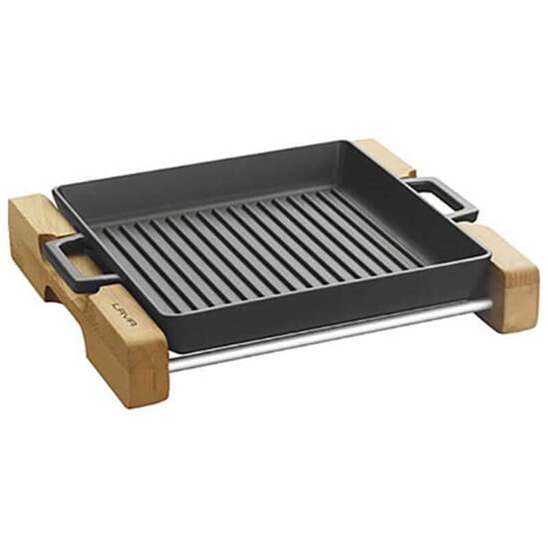 IZGARA TAVA 26X26 METAL KULPLU AHŞAP ALTLI - LV AS 109