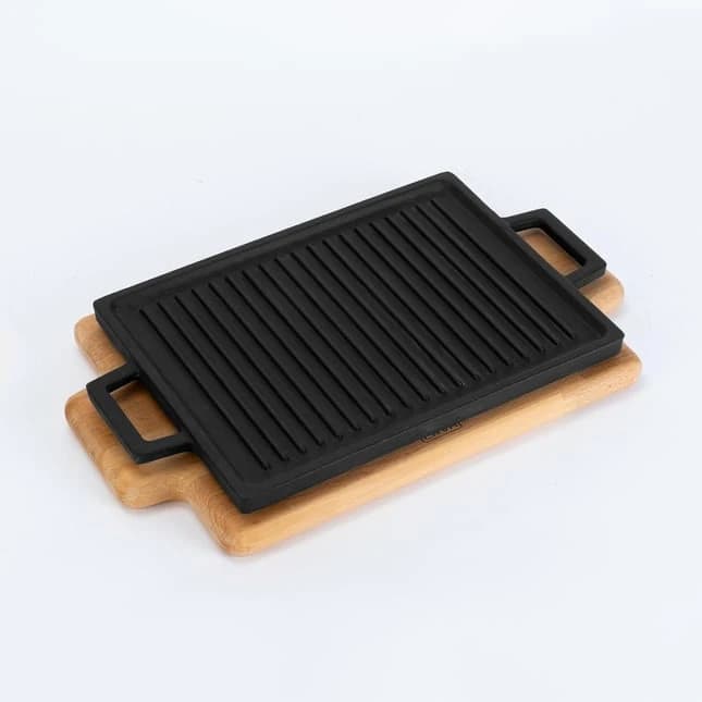 HOT PLATE VE AHŞAP ALTLIĞI, DIKDÖRTGEN,  22X15CM. - LV AS 188