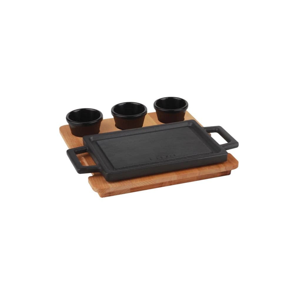 HOT PLATE VE AHŞAP ALTLIĞI, DIKDÖRTGEN,  22X15CM. - LV AS 125-2