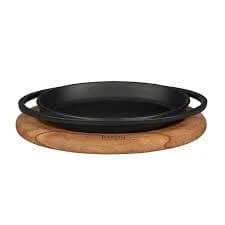OVAL TAVA 21X14 AHŞAP ALTLIKLI - LV AS 129