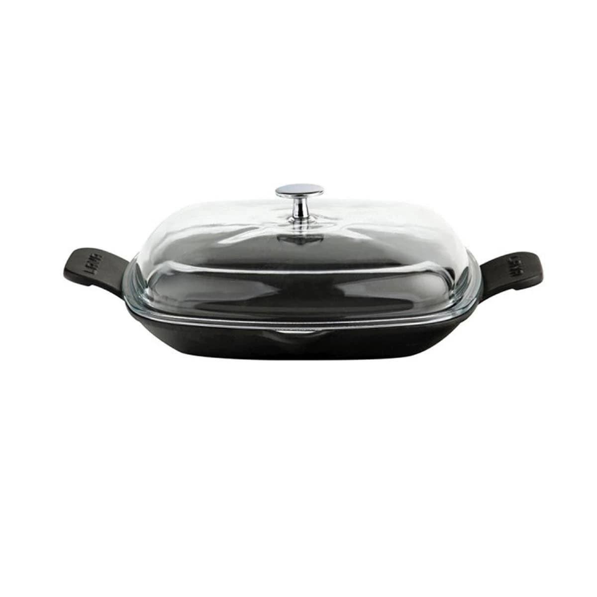 KIZARTMA TAVA 26X26 METAL KULPLU CAM KAPAK
