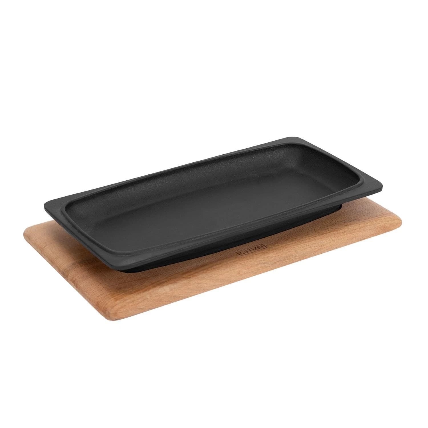 SERVİS TABAĞI 30X15 CM AHŞAP ALTLI - LV AS 172