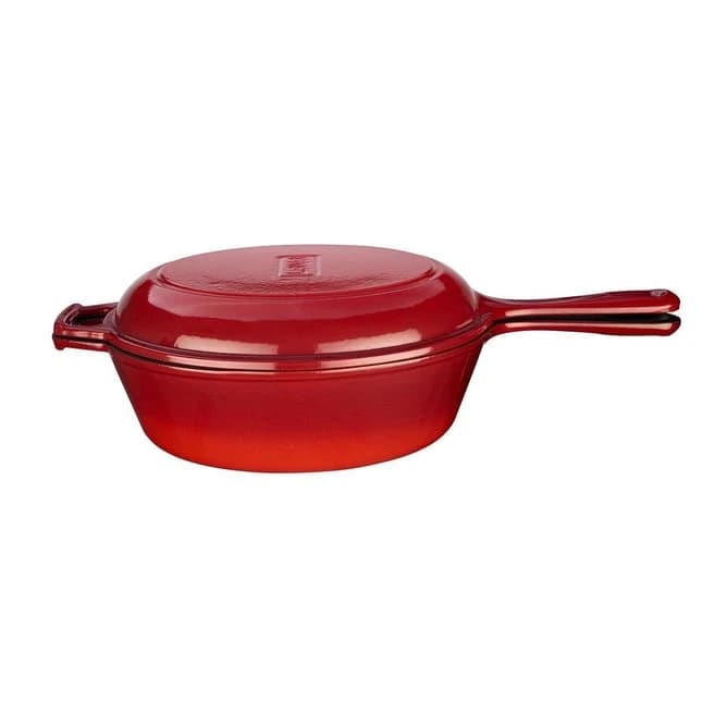 COMBO DERIN TAVA / SAPLI TENCERE ÇAP(Ø)26CM. H=7.8CM.   KIZARTMA TAVASI KAPAKLI, DIA.(Ø)26CM. H=3.8CM. METAL SAPLI