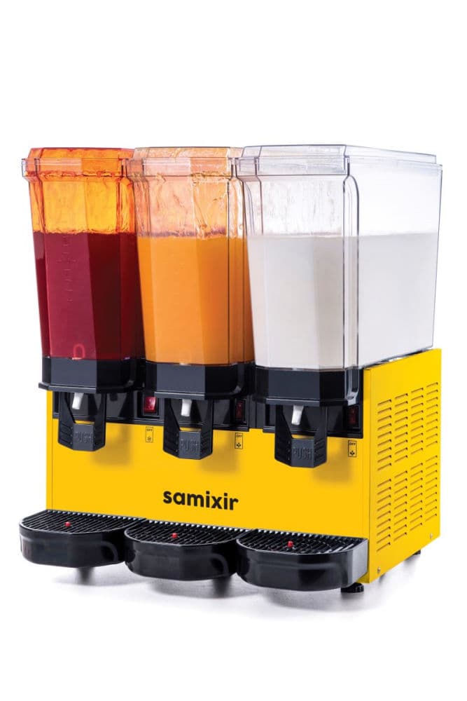 20+20+20 L KLASİK TRIPLE FISKİYELİ KARIŞTIRICILI SOĞUK İÇECEK DİSPENSERİ SARI