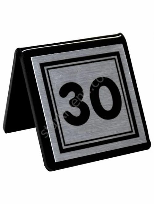 GÜMÜŞ METAL + PLEKSİ MASA NUMARATÖR 6*5